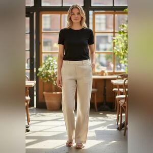 NWOT Banana Republic The Everyday Wide-Leg Martin Fit Linen Pant